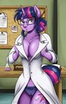  2015 anthro anthrofied applejack_(mlp) big_breasts book breasts cleavage clothed clothing cutie_mark earth_pony equine eyewear female fluttershy_(mlp) friendship_is_magic glasses hair hasana-chan hi_res horn horse inside looking_at_viewer mammal my_little_pony panties pegasus pencil photo pinkie_pie_(mlp) pony purple_eyes purple_skin rainbow_dash_(mlp) rarity_(mlp) solo table twilight_sparkle_(mlp) underwear unicorn wings 