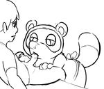  animal_crossing animated anthro apron black_and_white bottomless clothed clothing dacad duo erection fellatio half-dressed human human_on_anthro interspecies male male/male mammal monochrome nintendo oral oral_penetration penis reclining sex sitting spread_legs spreading tanuki tom_nook_(animal_crossing) video_games villager_(animal_crossing) 