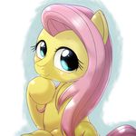  2015 behind-space blush cute equine female feral fluttershy_(mlp) friendship_is_magic mammal my_little_pony pegasus smile solo wings 