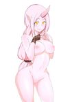  2015 anthro big_breasts breasts caprine female hair horn huge_breasts humanoid league_of_legends long_hair looking_at_viewer mammal nipples nude pussy simple_background smile solo soraka video_games 눈없는괴물 