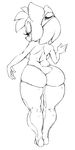  amy_rose argento backboob big_butt breasts butt clothing female hairband hedgehog huge_butt mammal monochrome solo sonic_(series) thick_thighs thong 