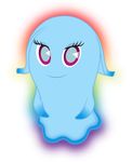  2015 dashiesparkle female ghost looking_at_viewer not_furry pac-man_(series) purple_eyes simple_background smile solo spirit video_games white_background white_sclera 