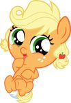  2015 absurd_res alpha_channel applejack_(mlp) blonde_hair cute earth_pony equine female feral friendship_is_magic green_eyes hair hi_res horse magister39 mammal my_little_pony pony smile young 
