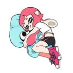  bad_id bad_pixiv_id bike_shorts blush character_pillow cuddling domino_mask full_body inkling mask parted_lips pillow pillow_hug pointy_ears shirt shoelaces shoes short_hair_with_long_locks short_sleeves sidelocks sleeping smile sneakers solo splatoon_(series) splatoon_1 squid squid_pillow t-shirt tentacle_hair white_background white_shirt yoshida_(yooosida) 