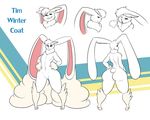  big_butt blue_eyes blush butt fur fur_collar grin hands_on_hips kaboozle lagomorph long_ears looking_at_viewer lopunny male mammal nintendo pok&eacute;mon simple_background solo standing timothy_vladislaus tongue tongue_out video_games white_fur wide_hips 