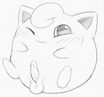  balls blush erection feral jigglypuff looking_at_viewer male mammal monochrome nintendo one_eye_closed pencil_(artwork) penis pok&eacute;mon simple_background smile solo traditional_media_(artwork) video_games white_background wink yaroul 