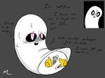  &lt;3 anus blush butt crossgender dialogue female gaping ghost mrmilky napstablook open_mouth pussy simple_background spirit spread_pussy spreading sweat undertale video_games 