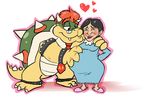  blush bowser crossgender eyewear female glasses human koopa male male/female mammal mario_bros nintendo pregnant scalie shigeru_miyamoto video_games 