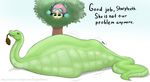  augustbebel belly big_belly chubby equine fluttershy_(mlp) friendship_is_magic horse mammal my_little_pony pony reptile scalie snake text tree vore 