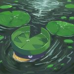  lake lily_pad looking_at_viewer lotad no_humans partially_submerged pokemon pokemon_(creature) solo tesshii_(riza4828) water 