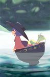  afloat bowl closed_eyes dew_drop drinking japanese_clothes kimono kugi_(kugi-xiv) leaf minigirl miracle_mallet needle profile purple_hair ripples seigaiha short_hair solo sukuna_shinmyoumaru touhou water water_drop 