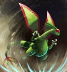  claws dragon flygon gen_3_pokemon green_wings highres no_humans pokemon pokemon_(creature) sand solo striped_tail tail tesshii_(riza4828) wings 