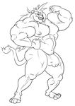  anthro bulge feline furious lion male mammal muscular nipples pridestar_(furious) solo 