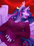 2015 anthro anthrofied casara clothed clothing equine female friendship_is_magic hair horn long_hair mammal my_little_pony open_mouth purple_eyes purple_skin solo twilight_sparkle_(mlp) winged_unicorn wings 
