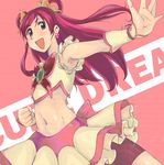  bike_shorts cure_dream elk115 hair_ornament hair_rings jewelry long_hair magical_girl midriff navel open_mouth outstretched_arm outstretched_hand pink_eyes pink_hair pink_shorts precure shorts shorts_under_skirt skirt smile solo yes!_precure_5 yumehara_nozomi 