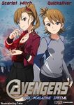  avengers avengers:_age_of_ultron building cloud cloudy_sky cosplay futami_ami futami_mami idolmaster idolmaster_(classic) marvel multiple_girls quicksilver quicksilver_(cosplay) scarlet_witch scarlet_witch_(cosplay) siblings sky skyscraper taku1122 twins 