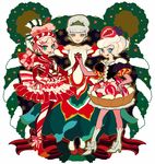  :q bad_id bad_pixiv_id blue_eyes cake_dress christmas disney food food_as_clothes food_themed_clothes fruit high_heels holding_hands maruco mickey_mouse multiple_girls pantyhose shoes standing strawberry tongue tongue_out wreath yellow_eyes 