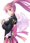  blue_eyes original pink_hair solo twintails wings yamagami_mozuku 