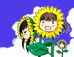  flower fukuzawa_yumi lowres maria-sama_ga_miteru mizuno_youko ogasawara_sachiko sunflower 