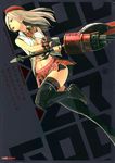  alisa_ilinichina_amiella black_gloves black_legwear breasts fingerless_gloves gloves god_eater god_eater_2:_rage_burst highres holding holding_weapon huge_weapon long_hair medium_breasts official_art open_mouth pleated_skirt silver_hair skirt solo sword thighhighs weapon 