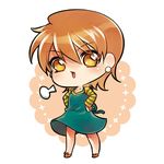  apron breath brown_eyes brown_hair chibi fate/stay_night fate_(series) fujimura_taiga lowres ryugun short_hair solo 