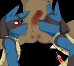  anthro balls blush brother brothers canine cum cumshot erection fellatio fur group group_sex humanoid_penis jackal lil_cario lucario luki_cario male male/male mammal nintendo nude oral orgasm penis pok&eacute;mon ryutzke_douga_(artist) sex shy sibling threesome tongue twins video_games 