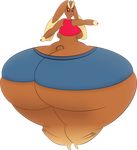  2015 absurd_res anthro big_breasts big_butt black_sclera breasts brown_fur butt clothing female fur gergta hi_res huge_breasts huge_butt hyper hyper_butt kaeetayel lopunny nintendo pok&eacute;mon red_eyes shorts solo tan_fur thick_thighs tight_clothing under_boob video_games wide_hips 