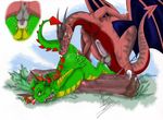  2011 anal balls cum cum_in_ass cum_inside deinodragon dracoraptor dragon erection hybrid male male/male penis precum rangarig_rex red_eyes sandragon scalie tiny_wings tongue tongue_out wings 