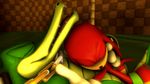  3d anthro cgi clothing couple cuddling digital_media_(artwork) duo eyes_closed footwear happy knuckles_the_echidna lying male male/male shoes sleeping sonic_(series) source_filmmaker vector_the_crocodile 