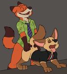  anal anal_penetration anthro bottomless canine clothed clothing disney duo eyes_closed fennec finnick fox half-dressed male male/male mammal nick_wilde penetration rotten_robbie zootopia 