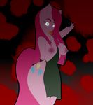  2015 absurd_res anthro anthrofied apron areola armpits blood blue_eyes breasts clothing cutie_mark earth_pony equine eyelashes female friendship_is_magic fur gloves hair hand_behind_back hi_res horse itsuko103 long_hair looking_at_viewer mammal my_little_pony nipples pink_fur pink_hair pinkamena_(mlp) pinkie_pie_(mlp) pony solo tongue tongue_out 