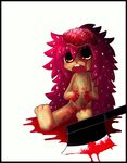  blood feamle feanor flaky gore happy_tree_friends hedgehog mammal solo 