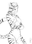  2015 breasts digital_media_(artwork) feline female inked jonas-pride mammal monochrome nipples nude pussy solo tiger 