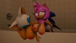  2015 3d amy_rose anthro areola bat big_breasts breasts erect_nipples female hedgehog jessen male mammal nipples nude rouge_the_bat sex sonic_(series) sonic_the_hedgehog 