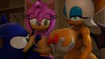  2015 3d amy_rose anthro areola bat big_breasts breasts erect_nipples erection female hedgehog jessen male mammal nipples nude penis rouge_the_bat sex sonic_(series) sonic_the_hedgehog titfuck 