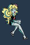  big_lips blonde_hair female freckles green_eyes hair lagoona_blue lips monster monster_girl monster_high solo 