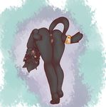  &lt;3 &lt;3_eyes anthro anus bent_over black_fur black_hair blackxwhitexbunny butt cat digital_media_(artwork) feline female fur hair jewelry mammal nude piercing presenting presenting_hindquarters pussy rear_view solo tongue tongue_out tongue_piercing yellow_eyes 