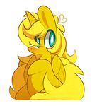  &lt;3 blonde_hair blue_eyes chibi cute equine fan_character feral golden_ticket hair happy horn lifeloser mammal my_little_pony sitting solo winged_unicorn wings 