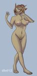  anthro anthrofied bothan breasts female fur hair long_hair looking_at_viewer mammal nude pussy simple_background smile solo 