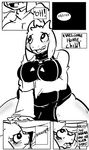  &lt;3 &lt;3_eyes anthro badassbal breasts caprine clothing goat horn human kioon321 mammal monochrome suggestive toriel undertale video_games 