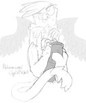  2015 animal_genitalia avian cum cum_on_face female foot_fetish footjob friendship_is_magic gilda_(mlp) gryphon horsecock liquidrabbit monochrome my_little_pony penis wings 