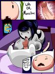  adventure_time big_breasts black_hair breasts butt clothing comic duo english_text erect_nipples female finn_the_human grey_skin hair huge_breasts human humanoid long_hair male mammal marceline nipples not_furry open_mouth penis sex text the_humancopier_(artist) titfuck tongue vampire 