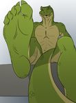  5_toes anthro claws feet foot_focus hindpaw humanoid_feet male nude pathfinder paws plantigrade reptile riot_(artist) scalie serpentfolk simple_background snake soles solo thick_tail toe_claws toes 