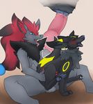  animal_genitalia balls blush canine_pussy duo eeveelution ennismore eyes_closed female knot male male/female nintendo open_mouth paws penetration penis pok&eacute;mon pussy pussy_juice smile tongue tongue_out umbreon vaginal vaginal_penetration video_games zoroark 