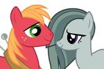  2015 alpha_channel animated big_macintosh_(mlp) blonde_hair blush duo equine eskimo_kiss female freckles friendship_is_magic green_eyes hair horse mammal marble_pie_(mlp) my_little_pony nose_kiss pony purple_eyes tiredbrony 