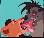  animated disney drooling duo feline female female/female feral french_kissing hyena interspecies kissing licking lion lips long_tongue loop mammal nala saliva shenzi slobber teeth the_lion_king tongue tongue_out ungulatr 