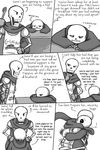  crying english_text hug monochrome papyrus_(undertale) sad sans_(undertale) tears text undertale video_games zarla-s 