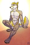  abs anthro canine male mammal muscular muscular_male pecs penis solo tsaiwolf wolf 