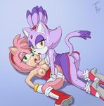  after_sex amy_rose anthro anus areola blaze_the_cat breasts butt cum cum_everywhere erect_nipples feline female female/female hedgehog kissing lynx mammal messy nipples pussy sonic_(series) the_other_half 