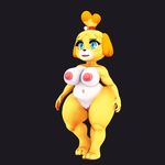  3d animal_crossing anthro big_breasts breasts butt endless female hair hyper isabelle nintendo nipples pussy video_games 